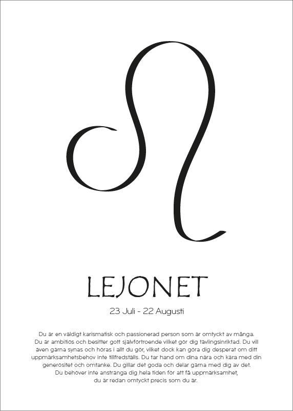 Skapa din egen poster - stjärntecken